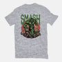 Green Smash-Mens-Basic-Tee-glitchygorilla