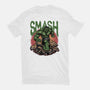 Green Smash-Womens-Basic-Tee-glitchygorilla