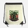 Green Smash-None-Drawstring-Bag-glitchygorilla