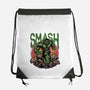 Green Smash-None-Drawstring-Bag-glitchygorilla