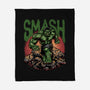 Green Smash-None-Fleece-Blanket-glitchygorilla