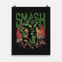 Green Smash-None-Matte-Poster-glitchygorilla