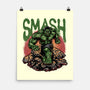Green Smash-None-Matte-Poster-glitchygorilla
