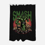 Green Smash-None-Polyester-Shower Curtain-glitchygorilla