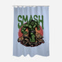 Green Smash-None-Polyester-Shower Curtain-glitchygorilla