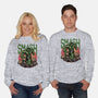 Green Smash-Unisex-Crew Neck-Sweatshirt-glitchygorilla
