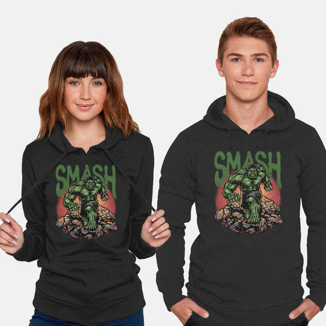 Green Smash-Unisex-Pullover-Sweatshirt-glitchygorilla