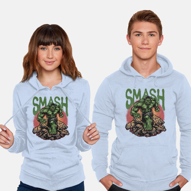 Green Smash-Unisex-Pullover-Sweatshirt-glitchygorilla