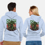 Green Smash-Unisex-Zip-Up-Sweatshirt-glitchygorilla
