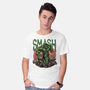 Green Smash-Mens-Basic-Tee-glitchygorilla