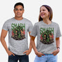 Green Smash-Unisex-Basic-Tee-glitchygorilla