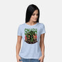 Green Smash-Womens-Basic-Tee-glitchygorilla