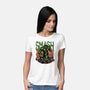 Green Smash-Womens-Basic-Tee-glitchygorilla