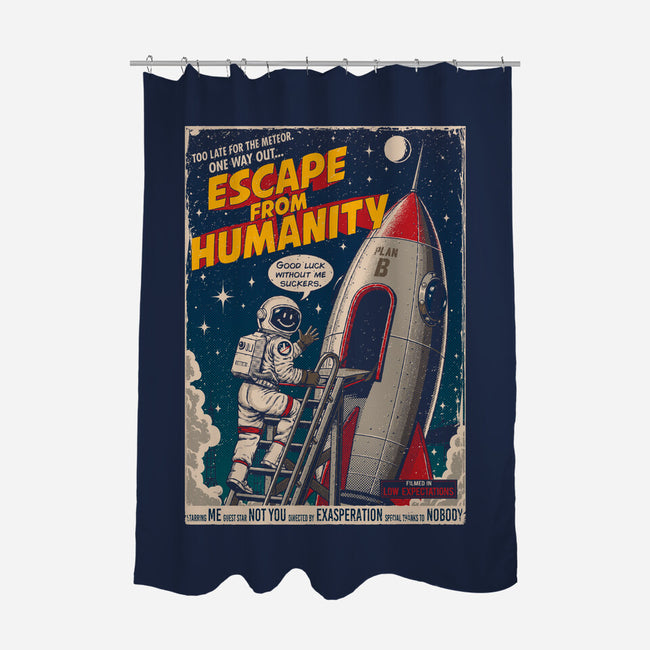 Escape From Humanity-None-Polyester-Shower Curtain-Tronyx79