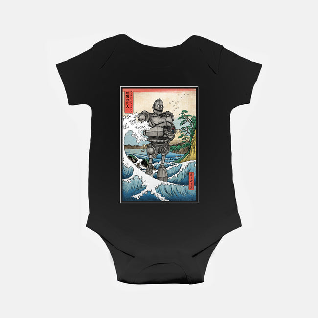 Hogarth And The Iron Giant In Japan-Baby-Basic-Onesie-DrMonekers