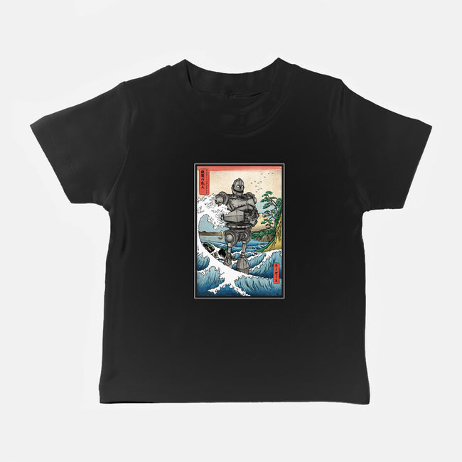 Hogarth And The Iron Giant In Japan-Baby-Basic-Tee-DrMonekers