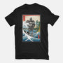 Hogarth And The Iron Giant In Japan-Unisex-Basic-Tee-DrMonekers