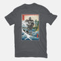 Hogarth And The Iron Giant In Japan-Mens-Basic-Tee-DrMonekers