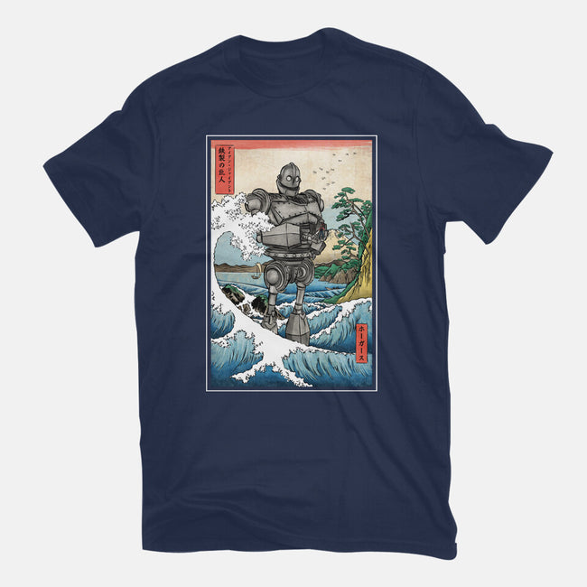 Hogarth And The Iron Giant In Japan-Womens-Fitted-Tee-DrMonekers