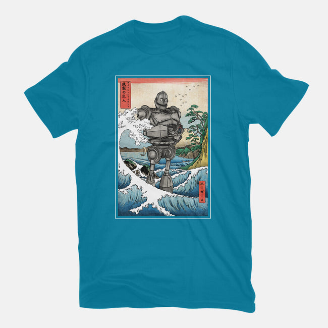 Hogarth And The Iron Giant In Japan-Womens-Basic-Tee-DrMonekers