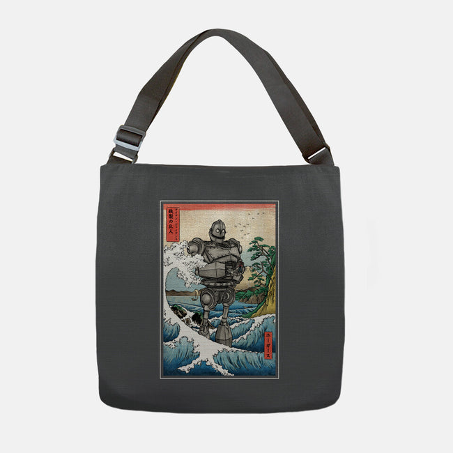 Hogarth And The Iron Giant In Japan-None-Adjustable Tote-Bag-DrMonekers