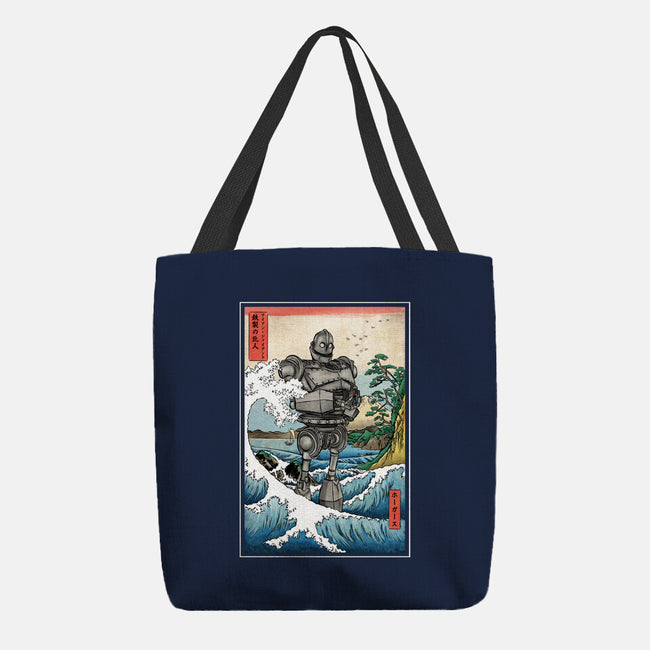 Hogarth And The Iron Giant In Japan-None-Basic Tote-Bag-DrMonekers