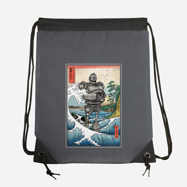Hogarth And The Iron Giant In Japan-None-Drawstring-Bag-DrMonekers