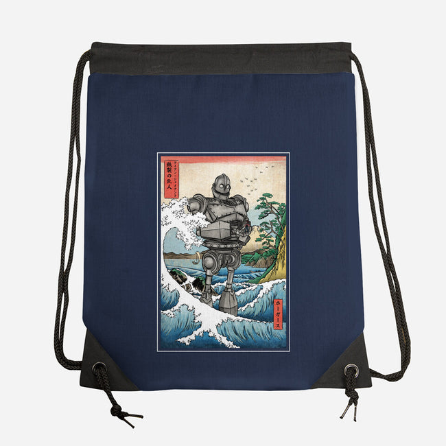 Hogarth And The Iron Giant In Japan-None-Drawstring-Bag-DrMonekers