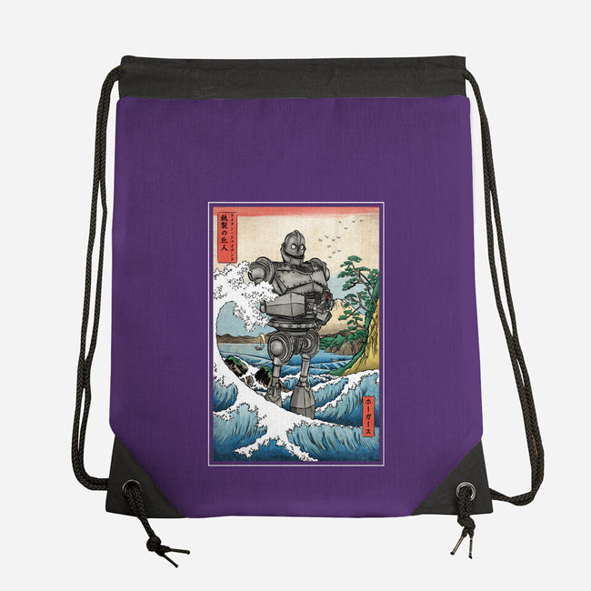 Hogarth And The Iron Giant In Japan-None-Drawstring-Bag-DrMonekers