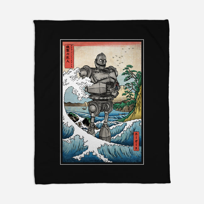 Hogarth And The Iron Giant In Japan-None-Fleece-Blanket-DrMonekers