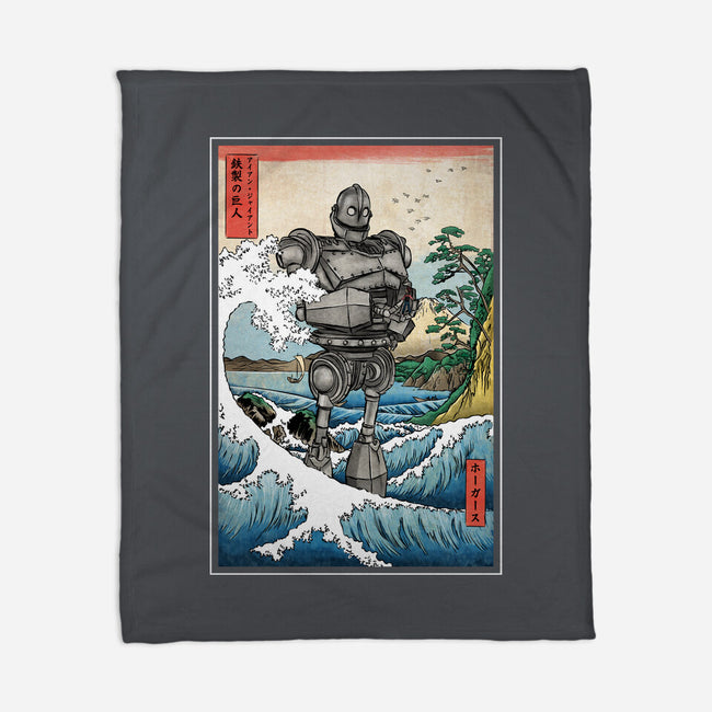 Hogarth And The Iron Giant In Japan-None-Fleece-Blanket-DrMonekers