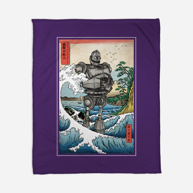 Hogarth And The Iron Giant In Japan-None-Fleece-Blanket-DrMonekers