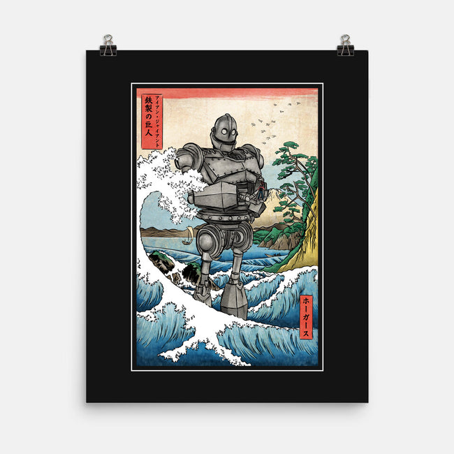 Hogarth And The Iron Giant In Japan-None-Matte-Poster-DrMonekers
