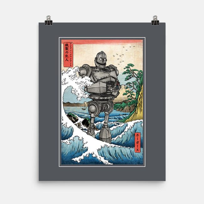 Hogarth And The Iron Giant In Japan-None-Matte-Poster-DrMonekers