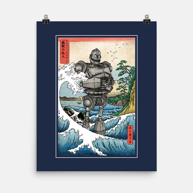 Hogarth And The Iron Giant In Japan-None-Matte-Poster-DrMonekers