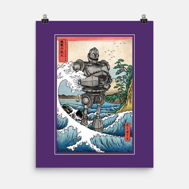Hogarth And The Iron Giant In Japan-None-Matte-Poster-DrMonekers