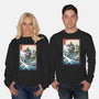 Hogarth And The Iron Giant In Japan-Unisex-Crew Neck-Sweatshirt-DrMonekers
