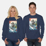 Hogarth And The Iron Giant In Japan-Unisex-Crew Neck-Sweatshirt-DrMonekers