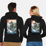 Hogarth And The Iron Giant In Japan-Unisex-Zip-Up-Sweatshirt-DrMonekers