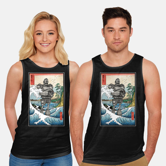 Hogarth And The Iron Giant In Japan-Unisex-Basic-Tank-DrMonekers