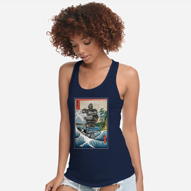 Hogarth And The Iron Giant In Japan-Womens-Racerback-Tank-DrMonekers