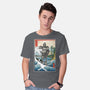 Hogarth And The Iron Giant In Japan-Mens-Basic-Tee-DrMonekers
