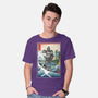 Hogarth And The Iron Giant In Japan-Mens-Basic-Tee-DrMonekers