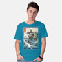 Hogarth And The Iron Giant In Japan-Mens-Basic-Tee-DrMonekers