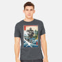 Hogarth And The Iron Giant In Japan-Mens-Heavyweight-Tee-DrMonekers