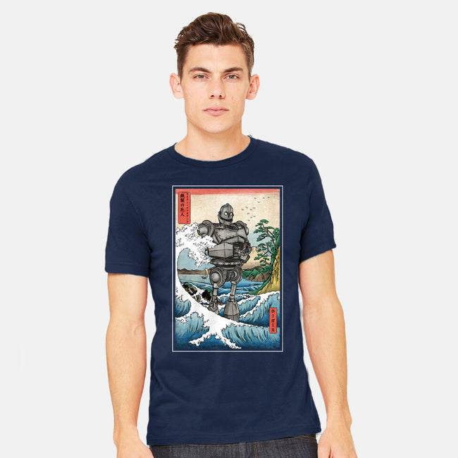 Hogarth And The Iron Giant In Japan-Mens-Heavyweight-Tee-DrMonekers