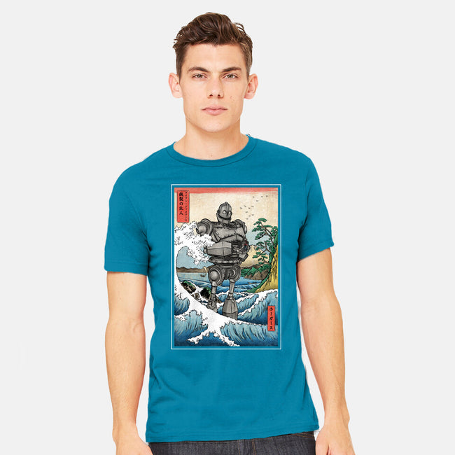 Hogarth And The Iron Giant In Japan-Mens-Heavyweight-Tee-DrMonekers