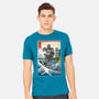 Hogarth And The Iron Giant In Japan-Mens-Heavyweight-Tee-DrMonekers