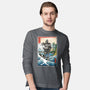 Hogarth And The Iron Giant In Japan-Mens-Long Sleeved-Tee-DrMonekers