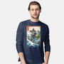 Hogarth And The Iron Giant In Japan-Mens-Long Sleeved-Tee-DrMonekers